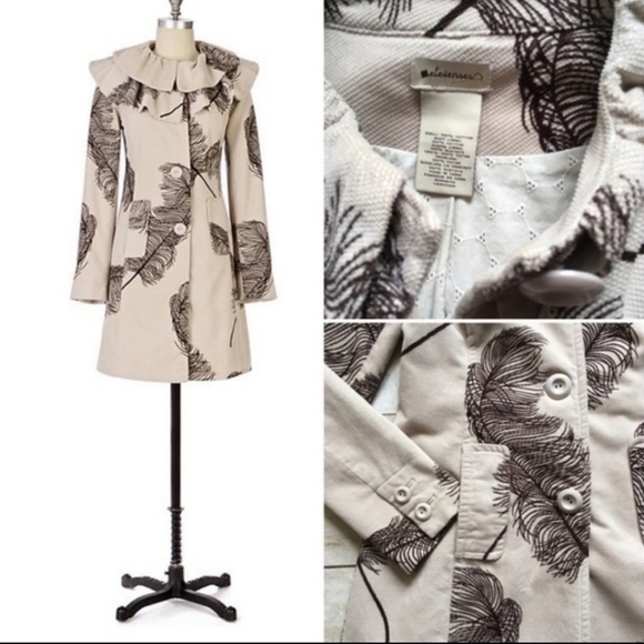 Anthropologie Elevenses Ruffle Plume Coat as seen in the movie Chloe Seyfried - Picture 2 of 7